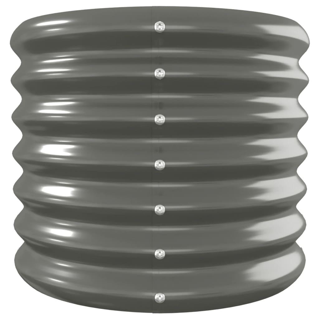 Garden Raised Bed Galvanised Steel 332x40x36 cm Grey