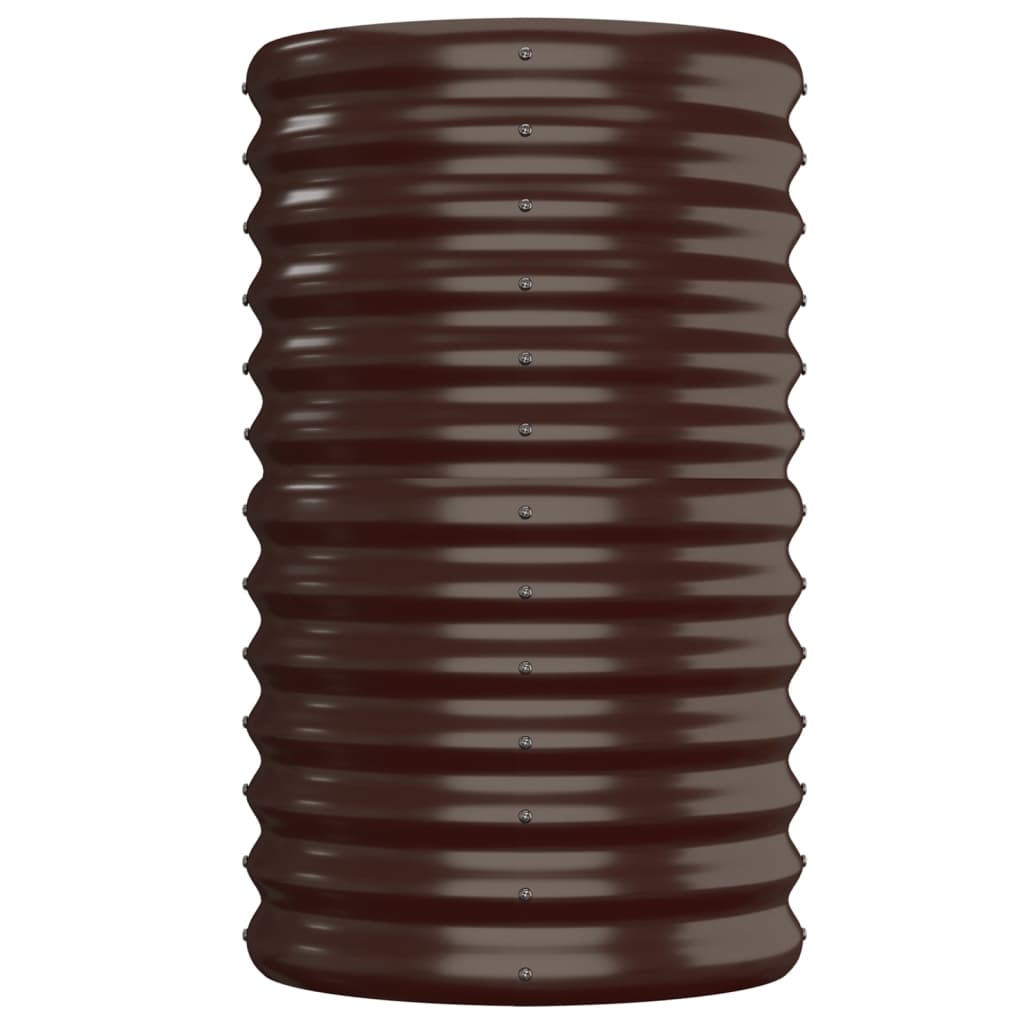 Garden Raised Bed Galvanised Steel 152x40x68 cm Brown