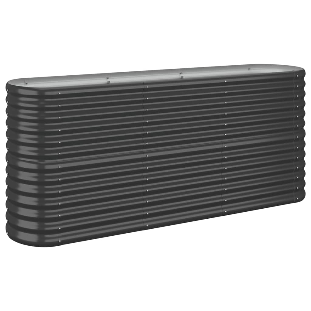 Garden Raised Bed Galvanised Steel 152x40x68 cm Anthracite