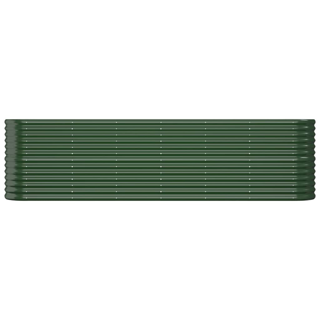 Garden Raised Bed Galvanised Steel 260x40x68 cm Green