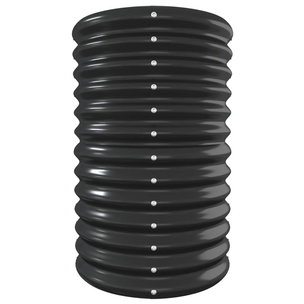 Garden Raised Bed Galvanised Steel 332x40x68 cm Anthracite