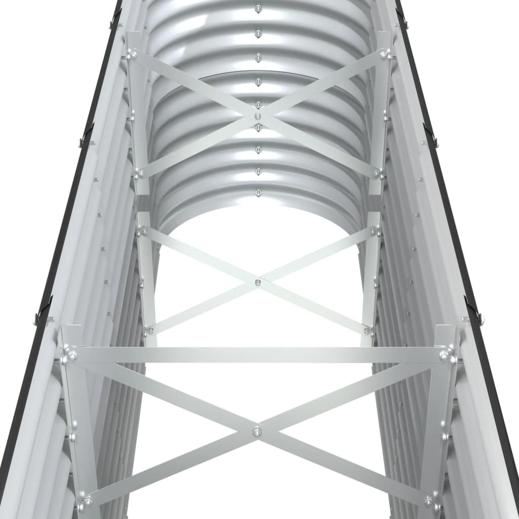 Garden Raised Bed Galvanised Steel 332x40x68 cm Anthracite