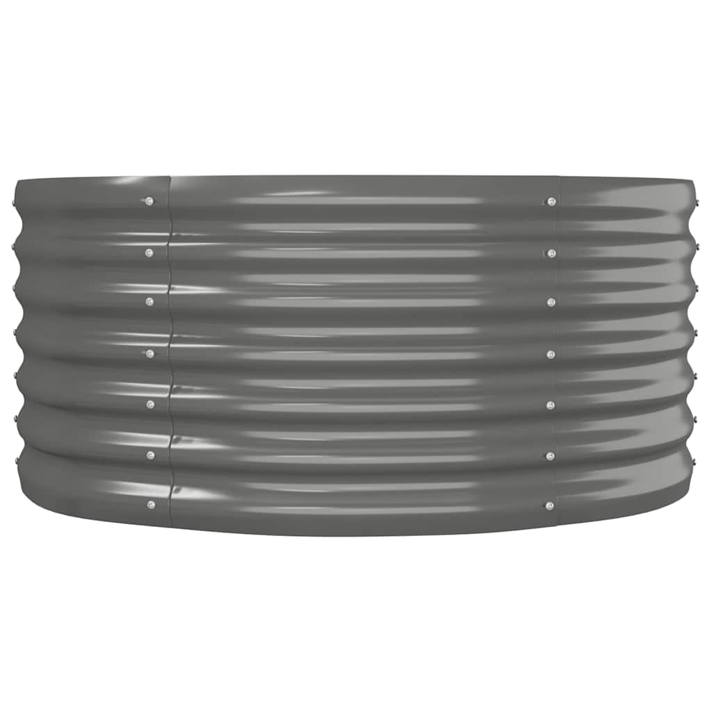 Garden Raised Bed Galvanised Steel 152x80x36 cm Grey