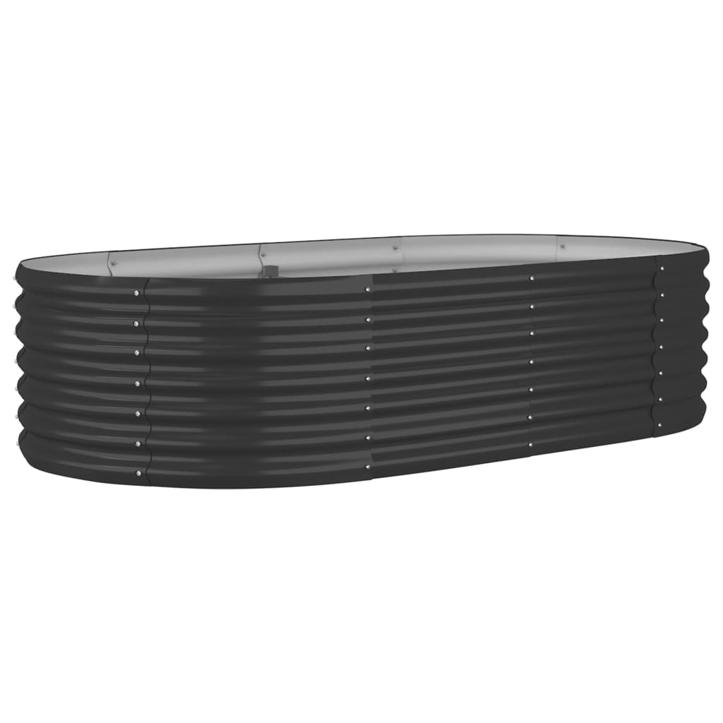 Garden Raised Bed Galvanised Steel 152x80x36 cm Anthracite