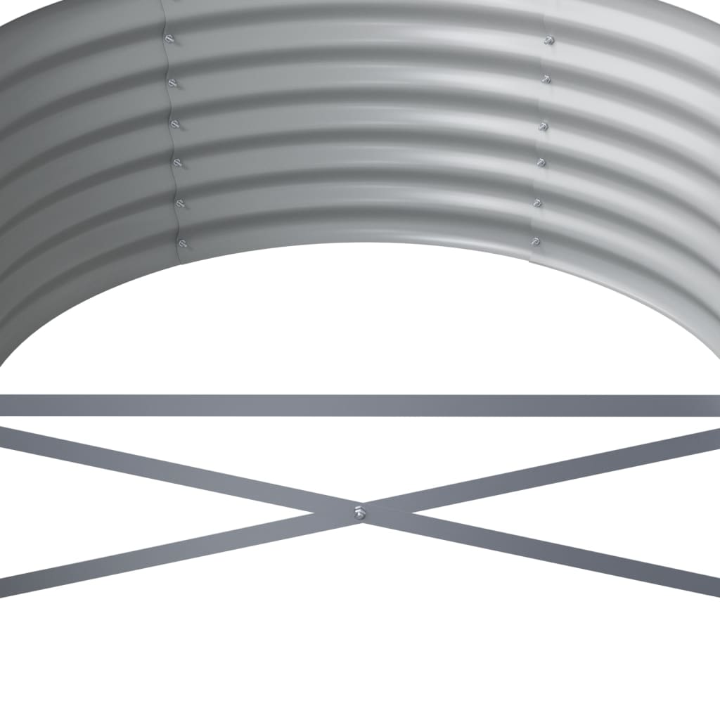 Garden Raised Bed Galvanised Steel 296x80x36 cm Anthracite