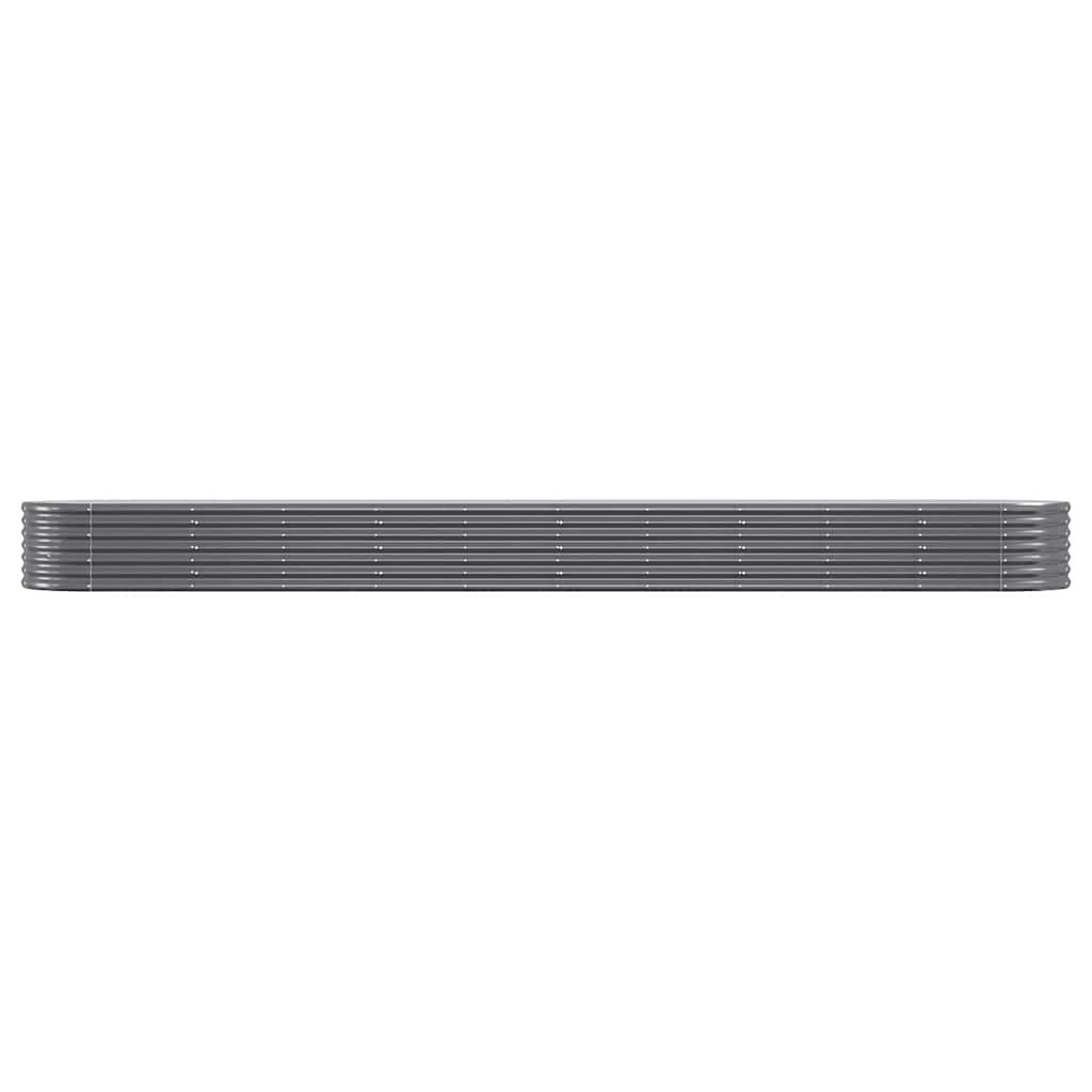 Garden Raised Bed Galvanised Steel 440x80x36 cm Anthracite