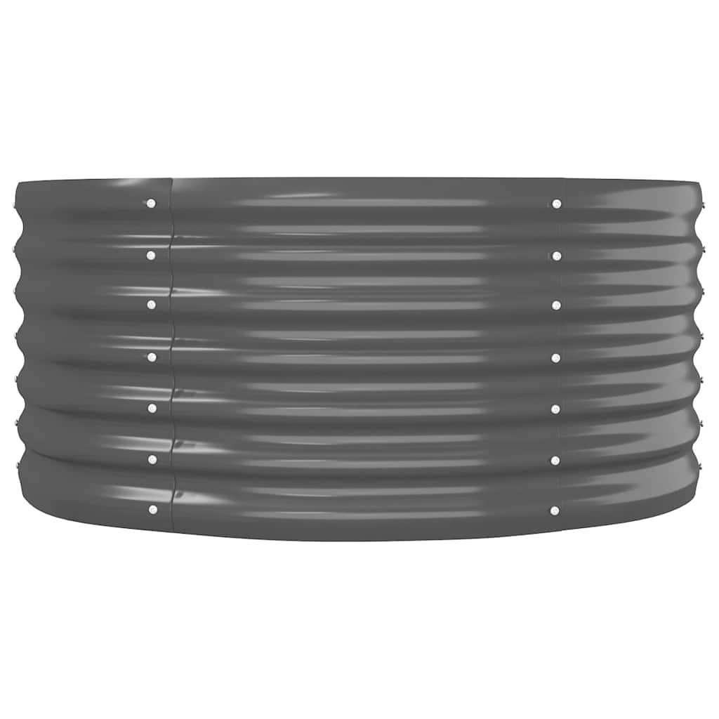 Garden Raised Bed Galvanised Steel 440x80x36 cm Anthracite