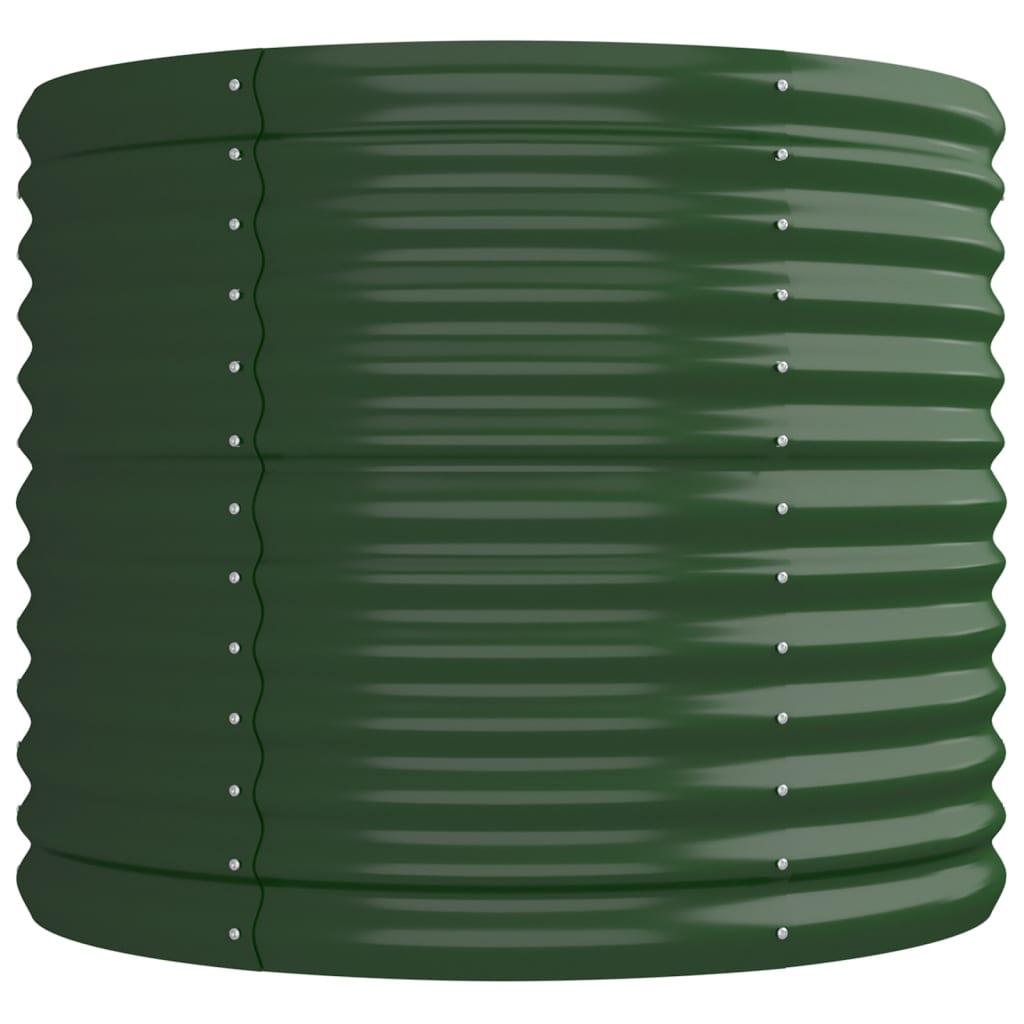 Garden Raised Bed Galvanised Steel 224x80x68 cm Green