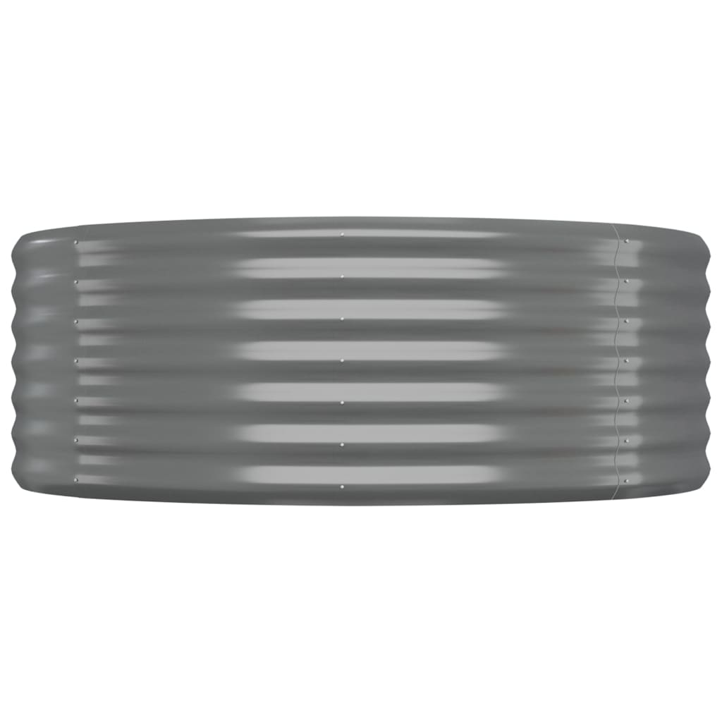 Garden Raised Bed Galvanised Steel 249x100x36 cm Grey