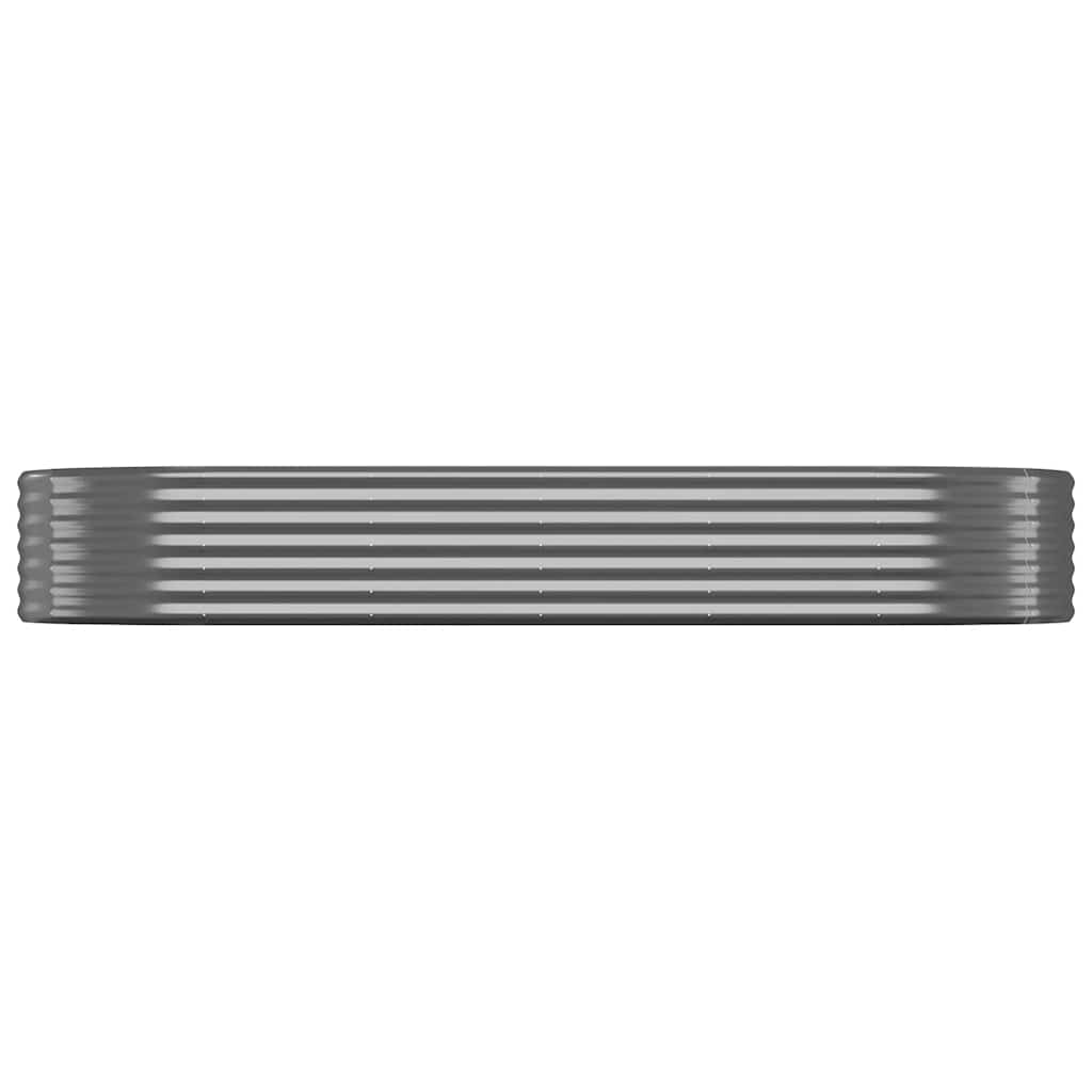 Garden Raised Bed Galvanised Steel 249x100x36 cm Anthracite