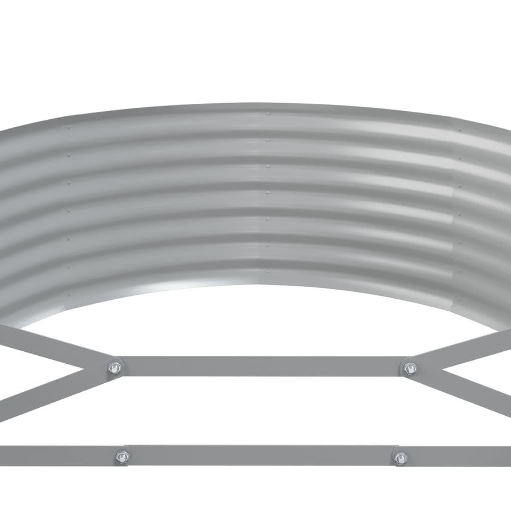 Garden Raised Bed Galvanised Steel 322x100x36 cm Grey