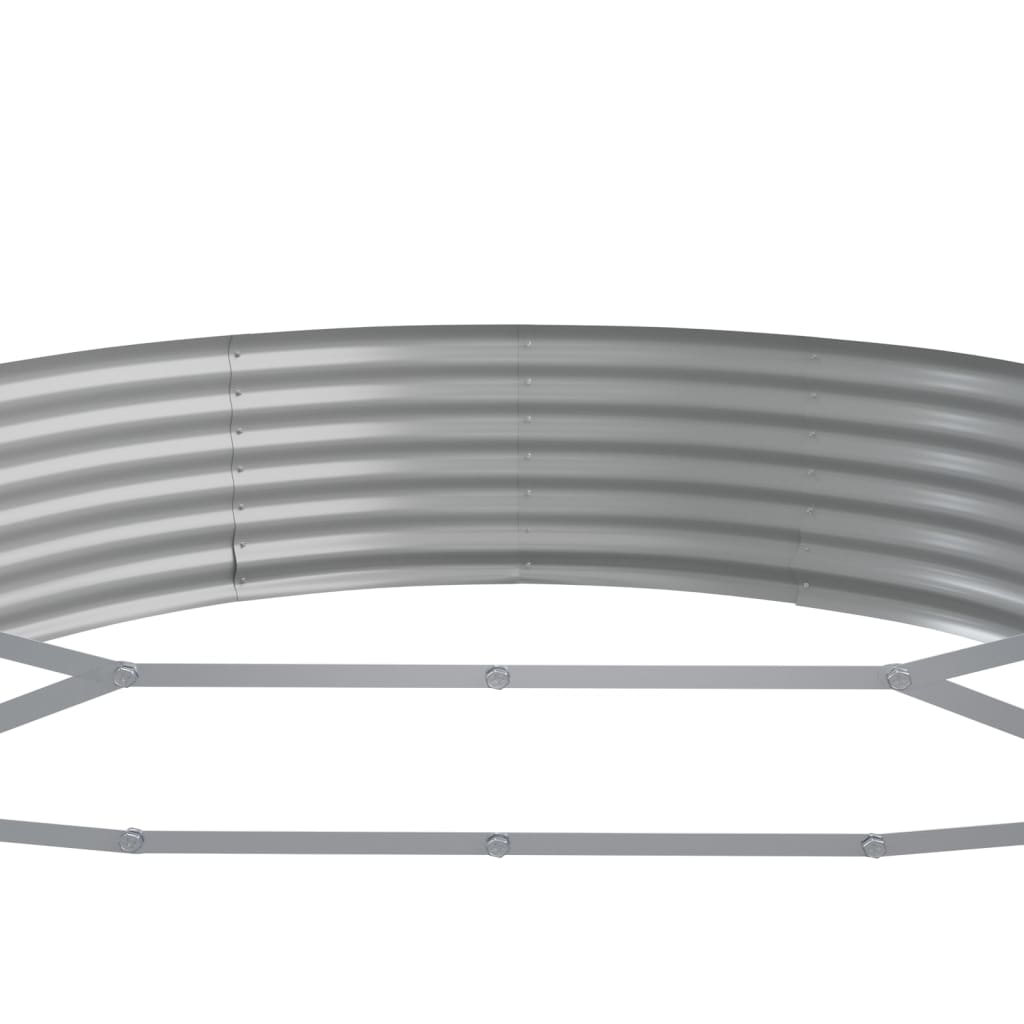 Garden Raised Bed Galvanised Steel 296x140x36 cm Grey