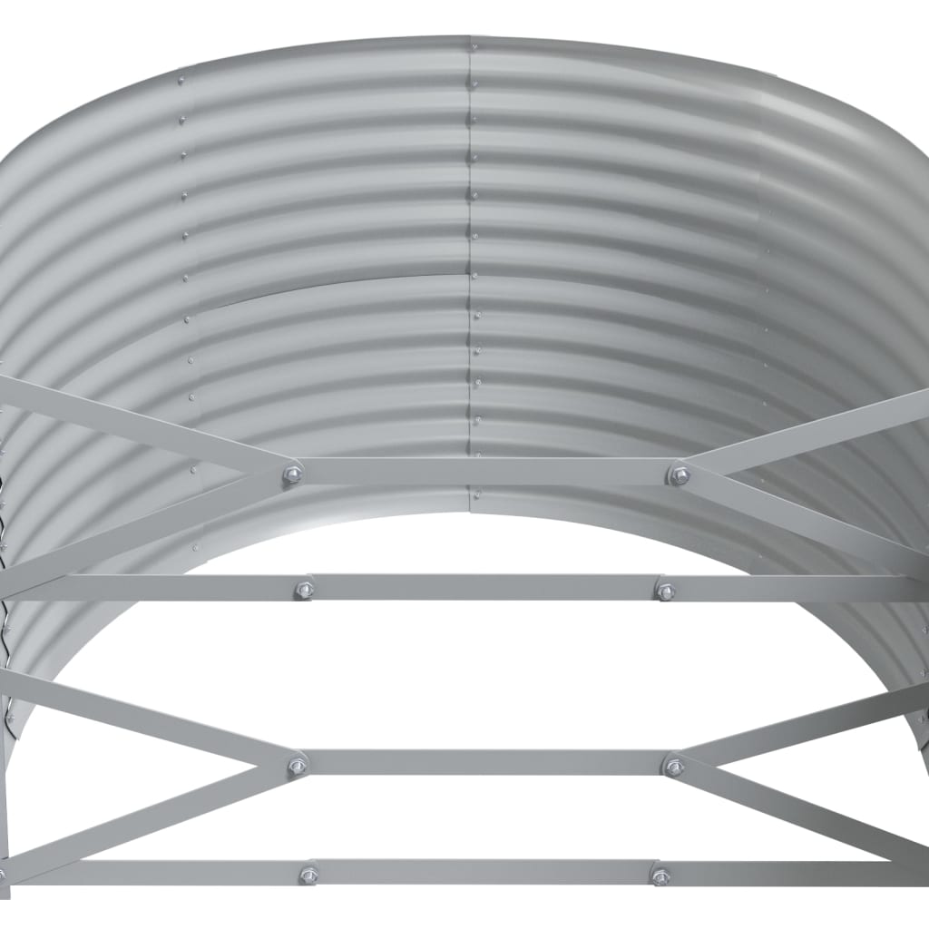 Garden Raised Bed Galvanised Steel 322x100x68 cm Grey