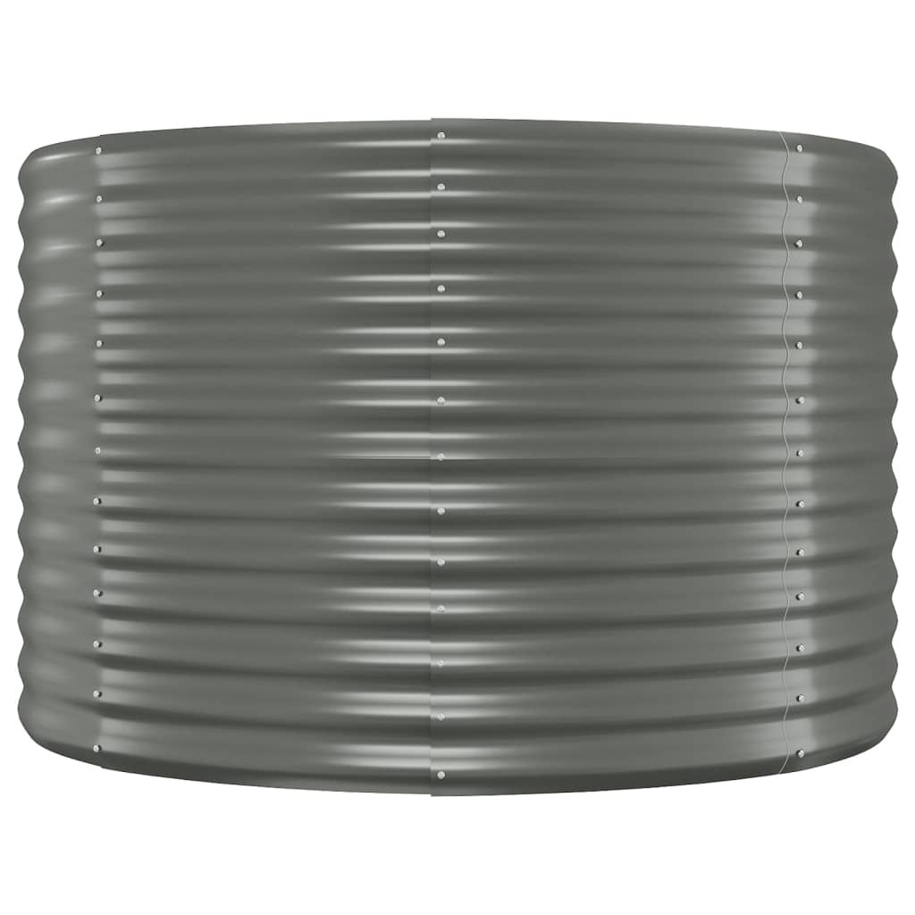 Garden Raised Bed Powder-Coated Steel 507x100x68 cm Grey