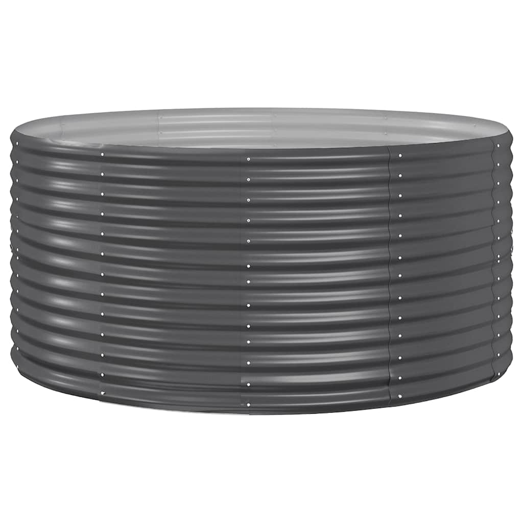 Garden Raised Bed Anthracite 140x140x68 cm Galvanised Steel