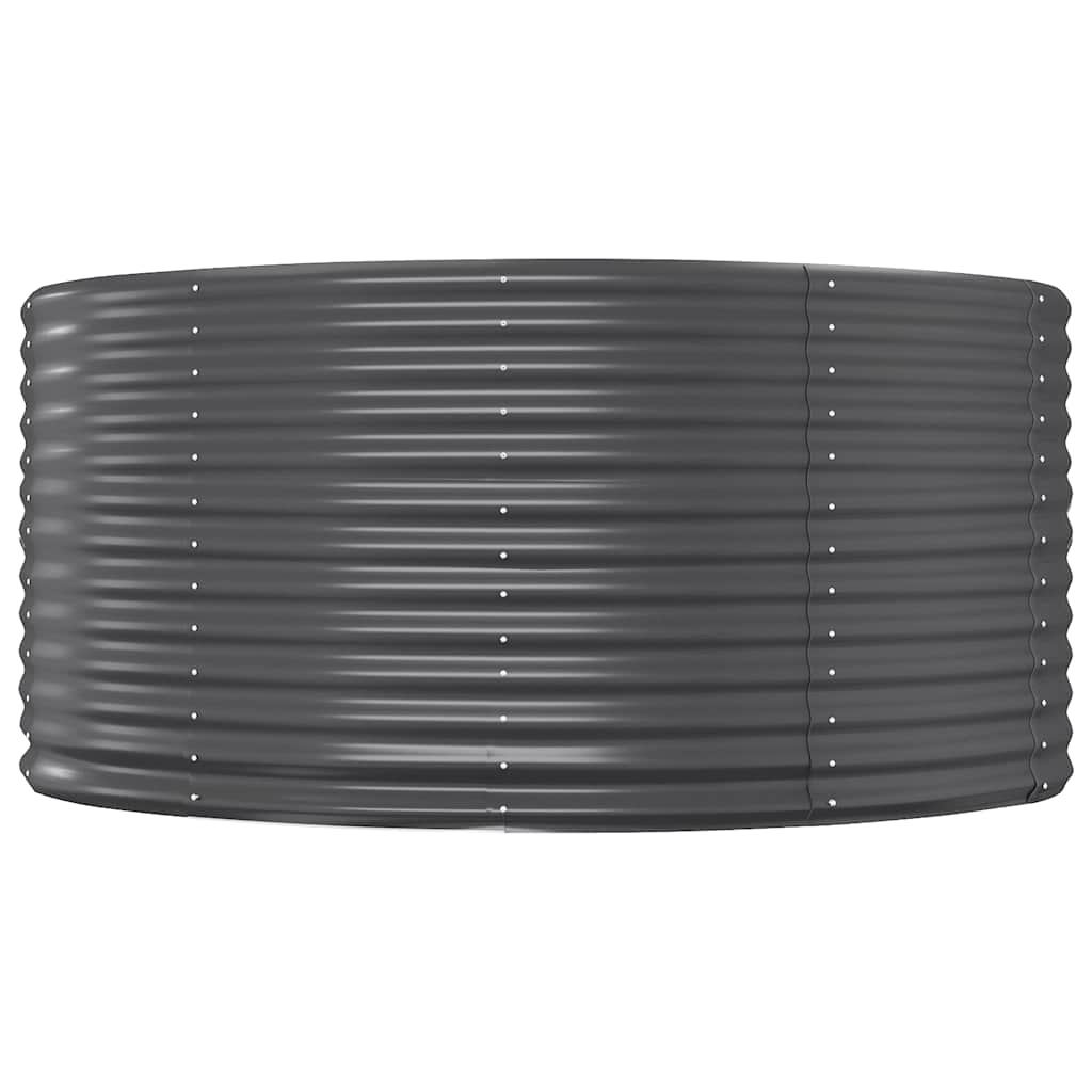 Garden Raised Bed Anthracite 140x140x68 cm Galvanised Steel