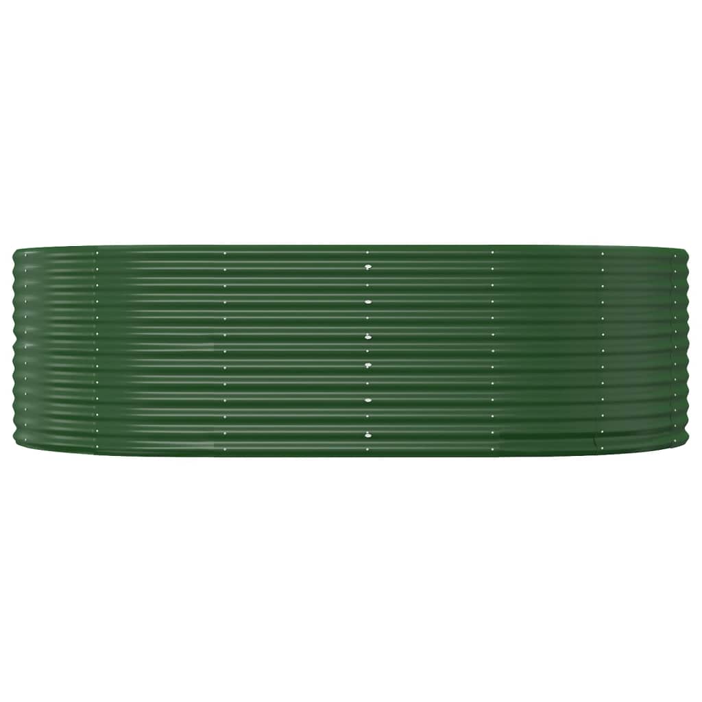 Garden Raised Bed Green 212x140x68 cm Galvanised Steel
