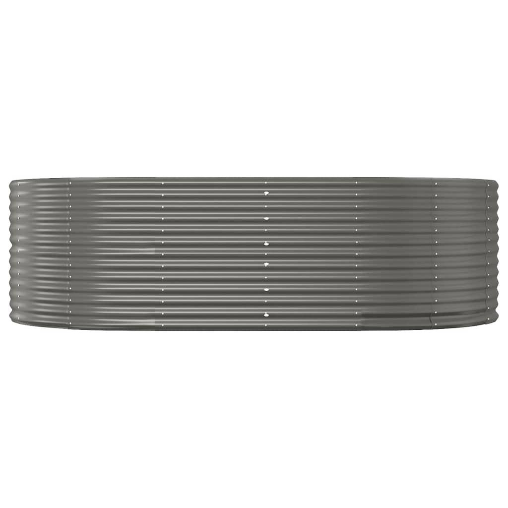 Garden Raised Bed Grey 212x140x68 cm Galvanised Steel