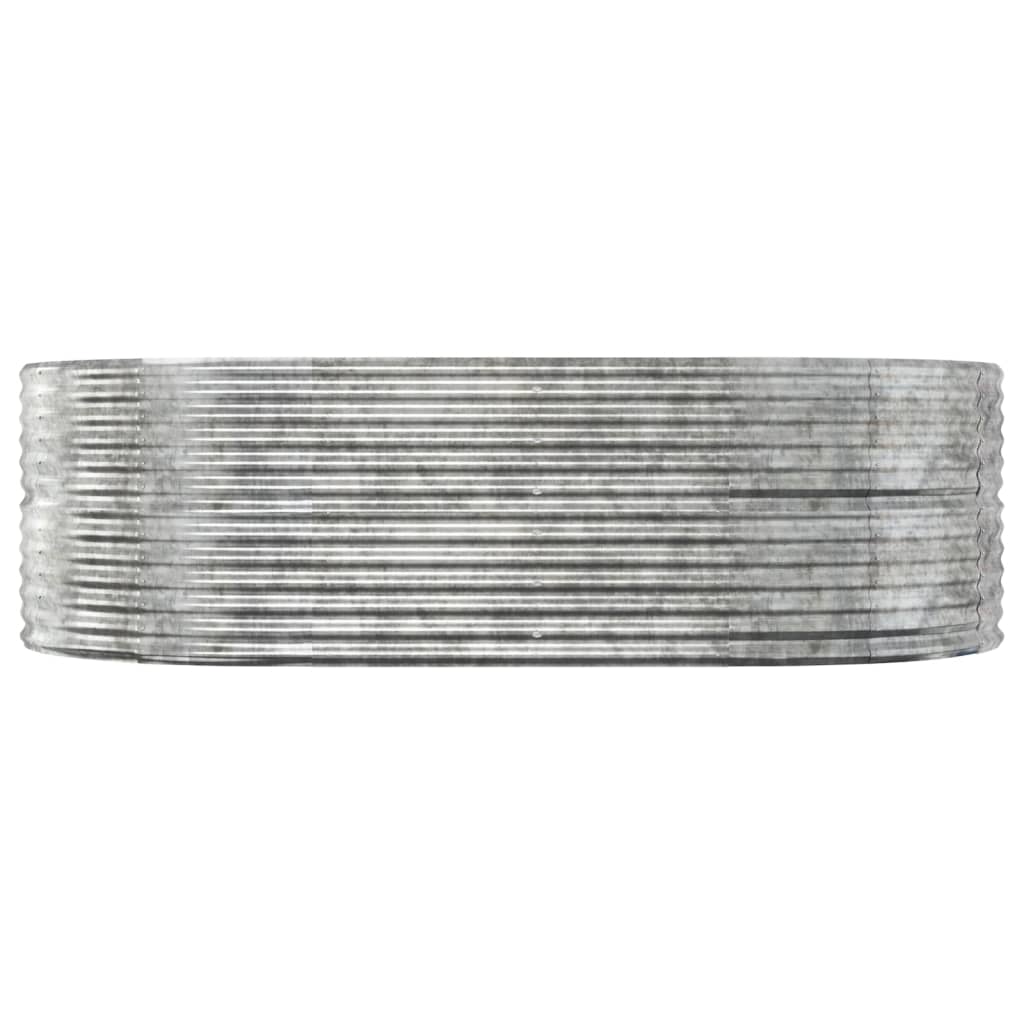 Garden Raised Bed Silver 212x140x68 cm Galvanised Steel