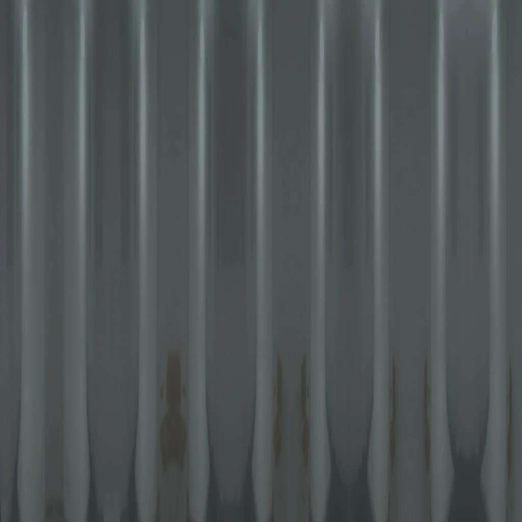 Roof Panels 12 pcs Galvanised Steel Anthracite 100x36 cm