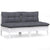 2-Seater Garden Sofa with Anthracite Cushions Solid Wood Pine