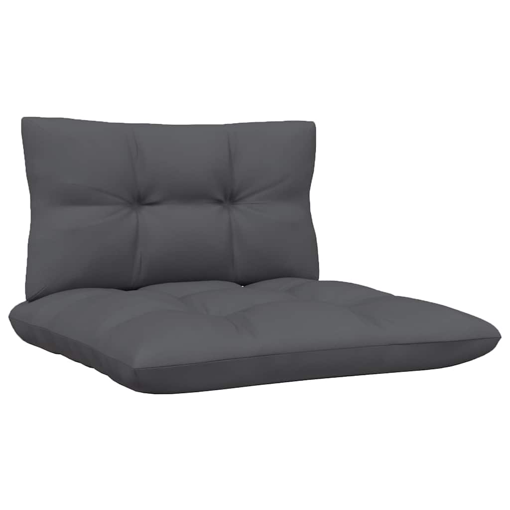 9 Piece Garden Lounge Set with Anthracite Cushions Pinewood