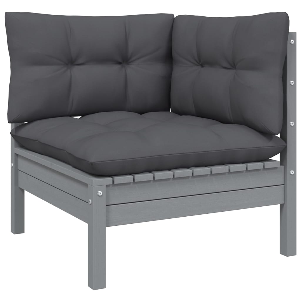 6 Piece Garden Lounge Set with Cushions Solid Pinewood
