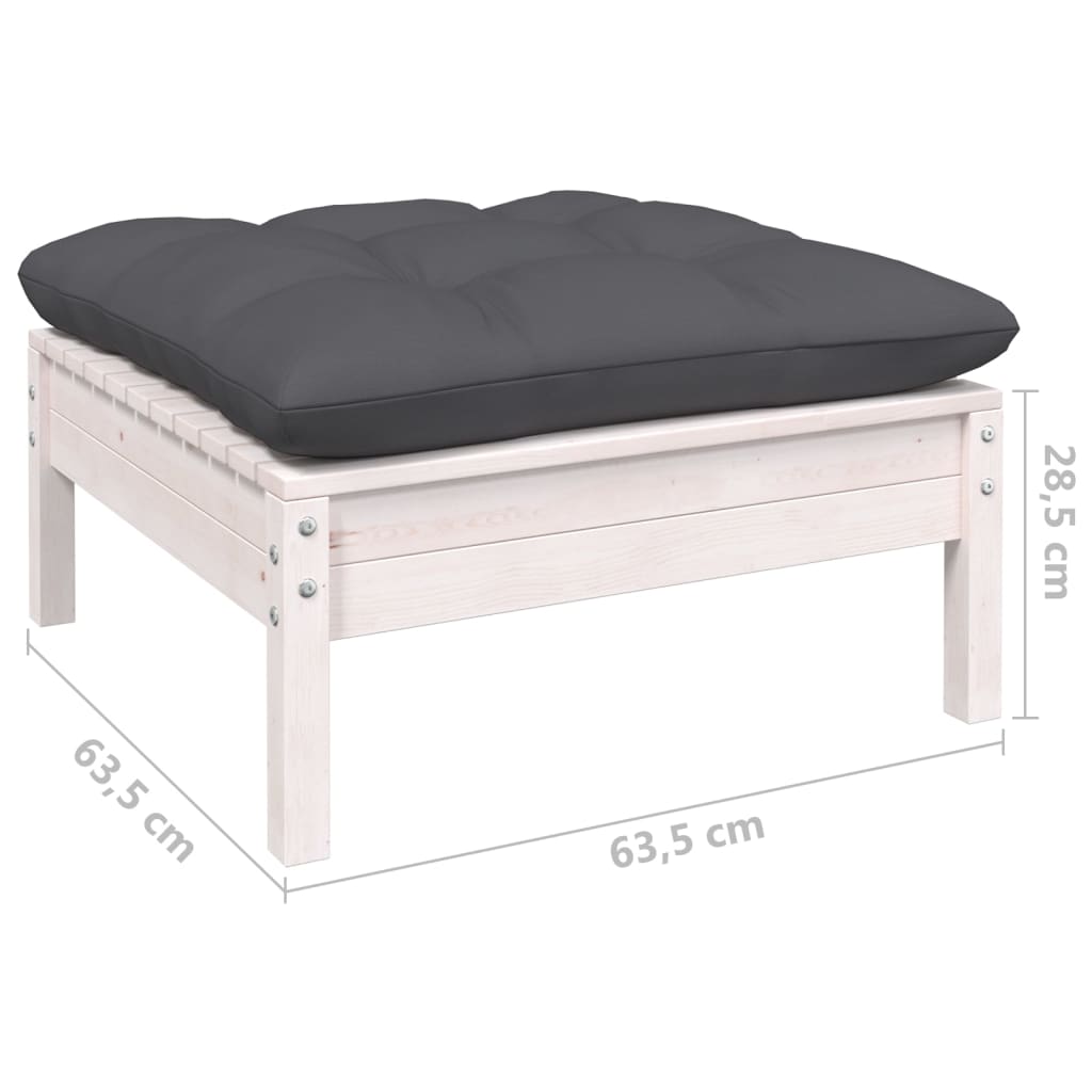 8 Piece Garden Lounge Set with Cushions Solid Pinewood