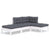 4 Piece Garden Lounge Set with Cushions Solid Pinewood