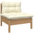 5 Piece Garden Lounge Set with Cushions Honey Brown Pinewood