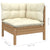 5 Piece Garden Lounge Set with Cushions Honey Brown Pinewood