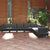9 Piece Garden Lounge Set with Cushions Black Solid Pinewood