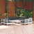 12 Piece Garden Lounge Set with Cushions White Solid Pinewood