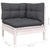 10 Piece Garden Lounge Set with Cushions White Pinewood