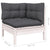 14 Piece Garden Lounge Set with Cushions White Pinewood