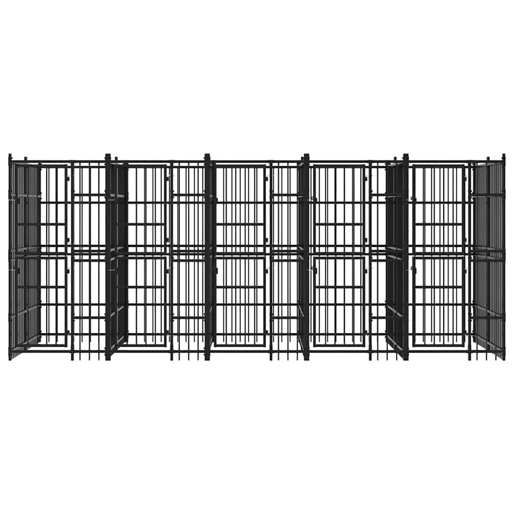 Outdoor Dog Kennel Steel 9,22 m²