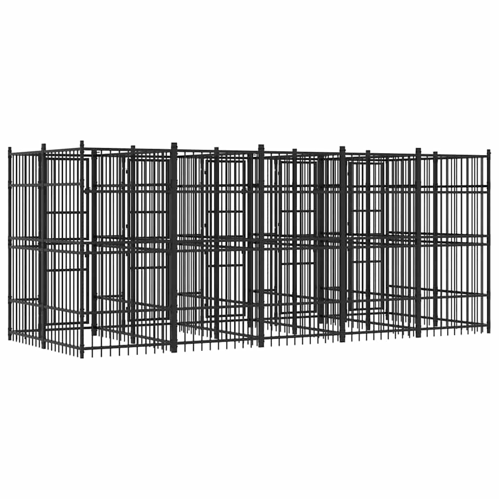 Outdoor Dog Kennel Steel 9,22 m²