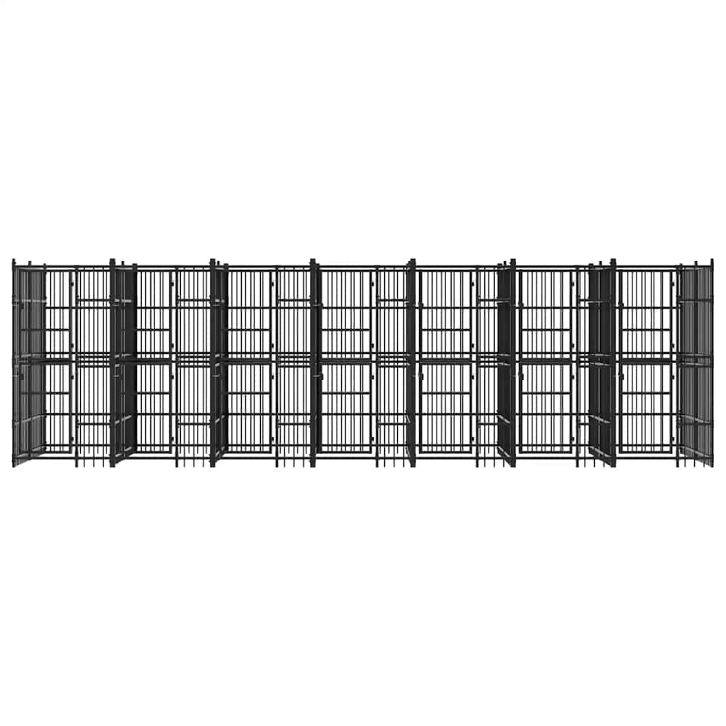 Outdoor Dog Kennel Steel 12.9 m²