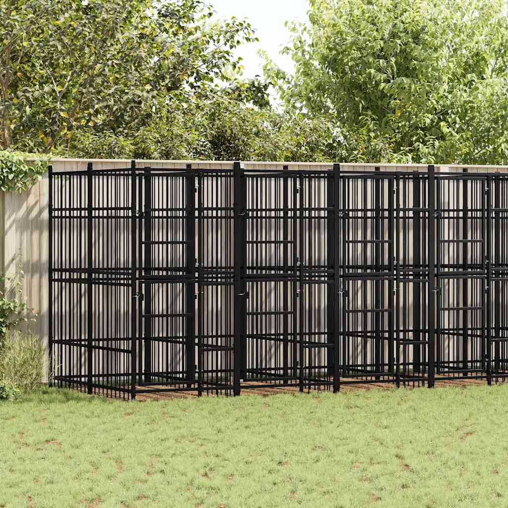 Outdoor Dog Kennel Steel 12.9 m²