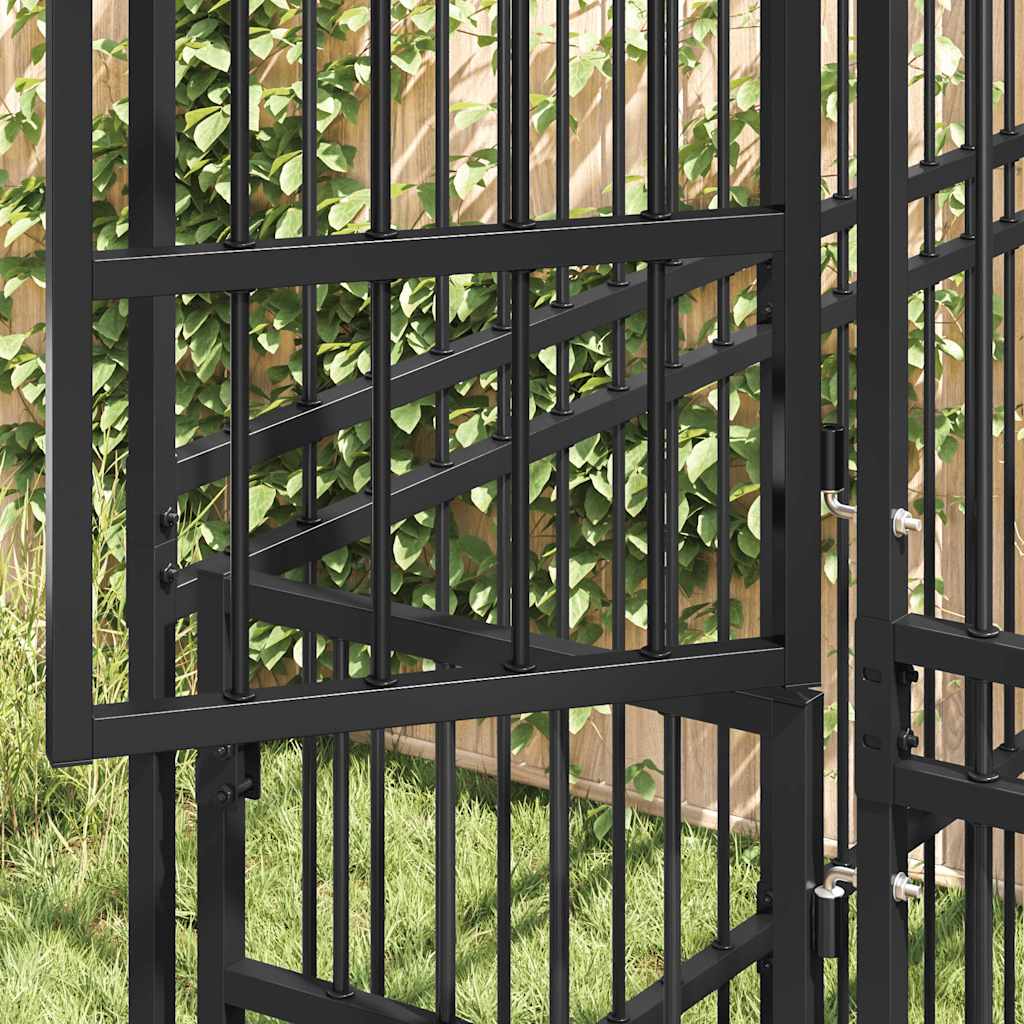 Outdoor Dog Kennel Steel 16.59 m²