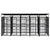 Outdoor Dog Kennel with Roof Steel 9.22 m²