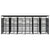 Outdoor Dog Kennel with Roof Steel 11.06 m²