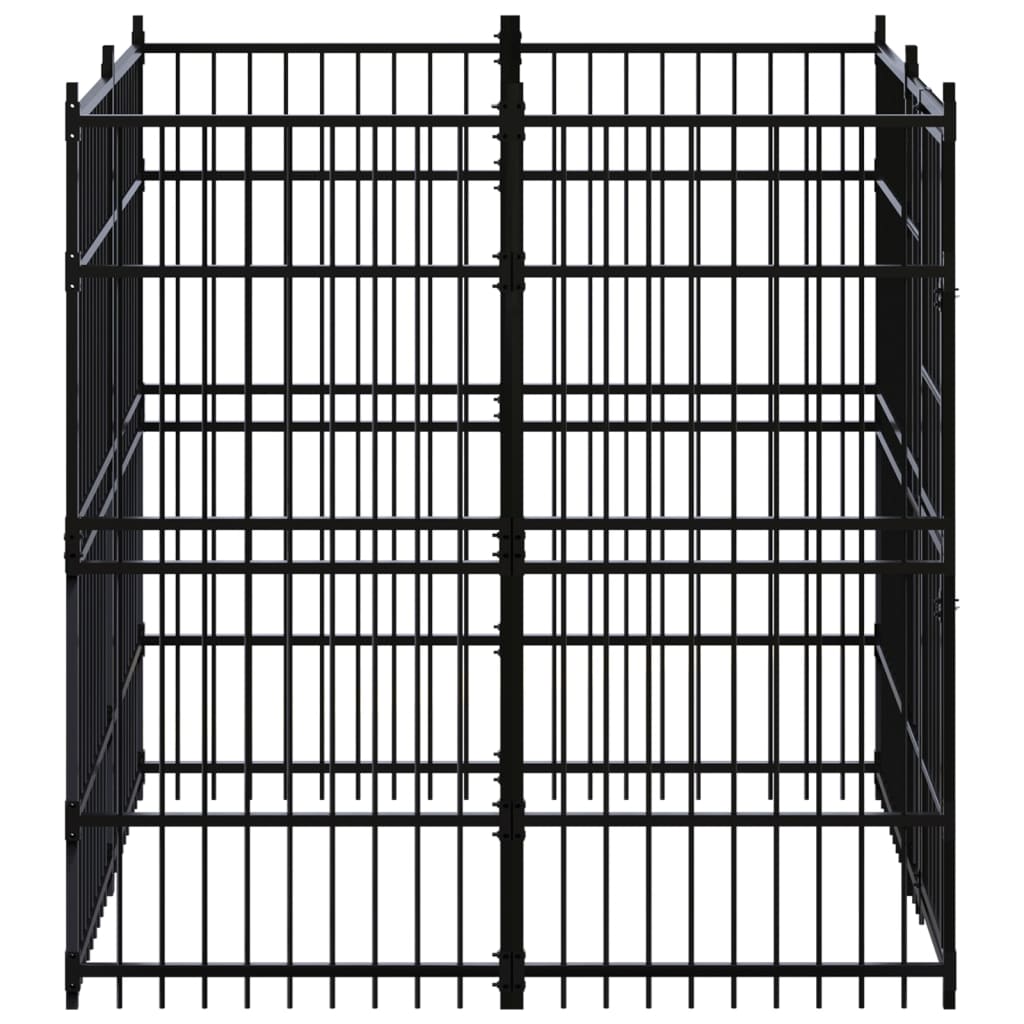 Outdoor Dog Kennel Steel 3.69 m²