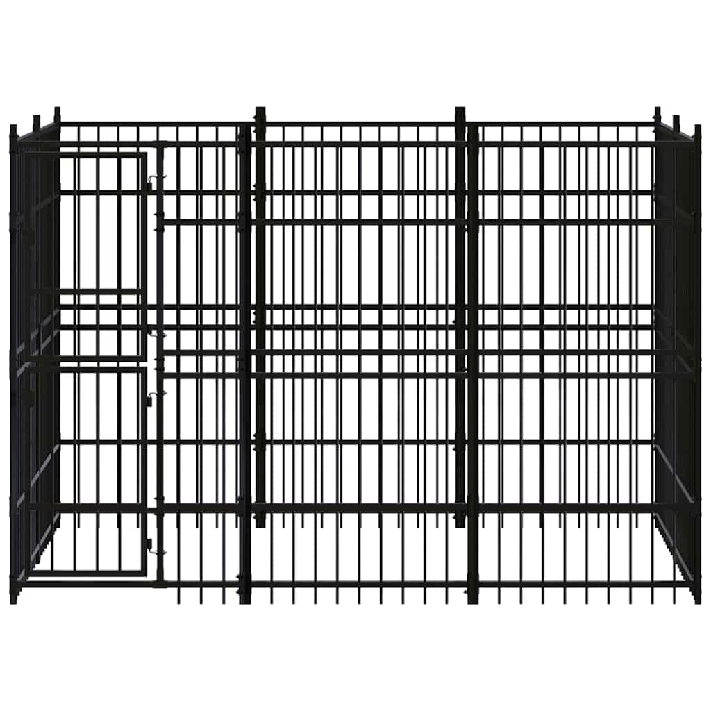 Outdoor Dog Kennel Steel 5,53 m²