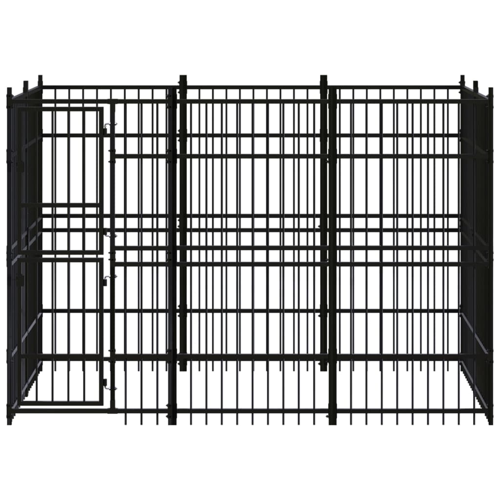 Outdoor Dog Kennel Steel 5.53 m²