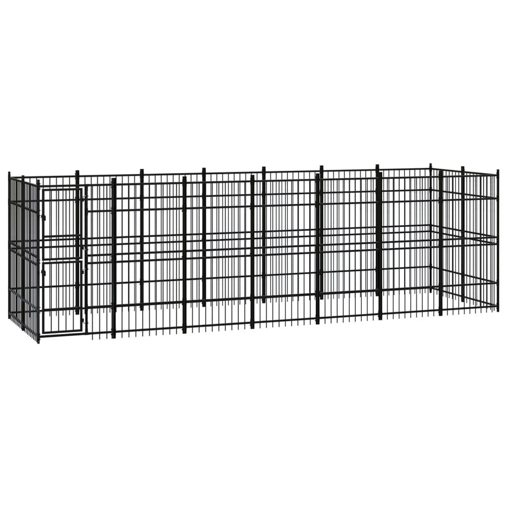 Outdoor Dog Kennel Steel 12.9 m²