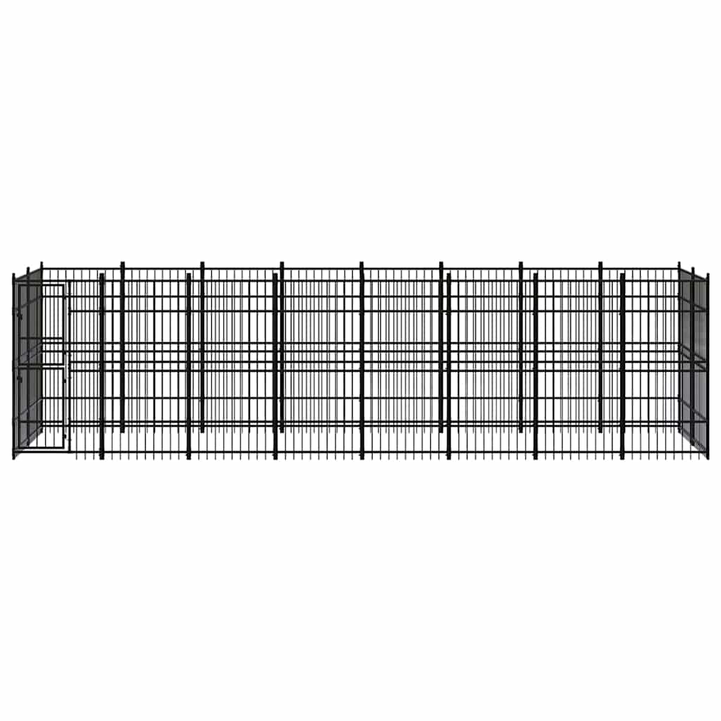 Outdoor Dog Kennel Steel 14,75 m²