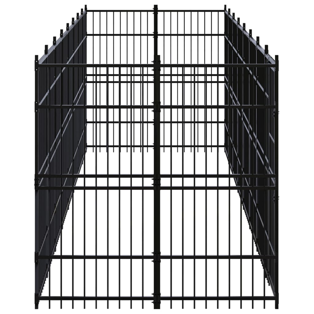Outdoor Dog Kennel Steel 16.59 m²