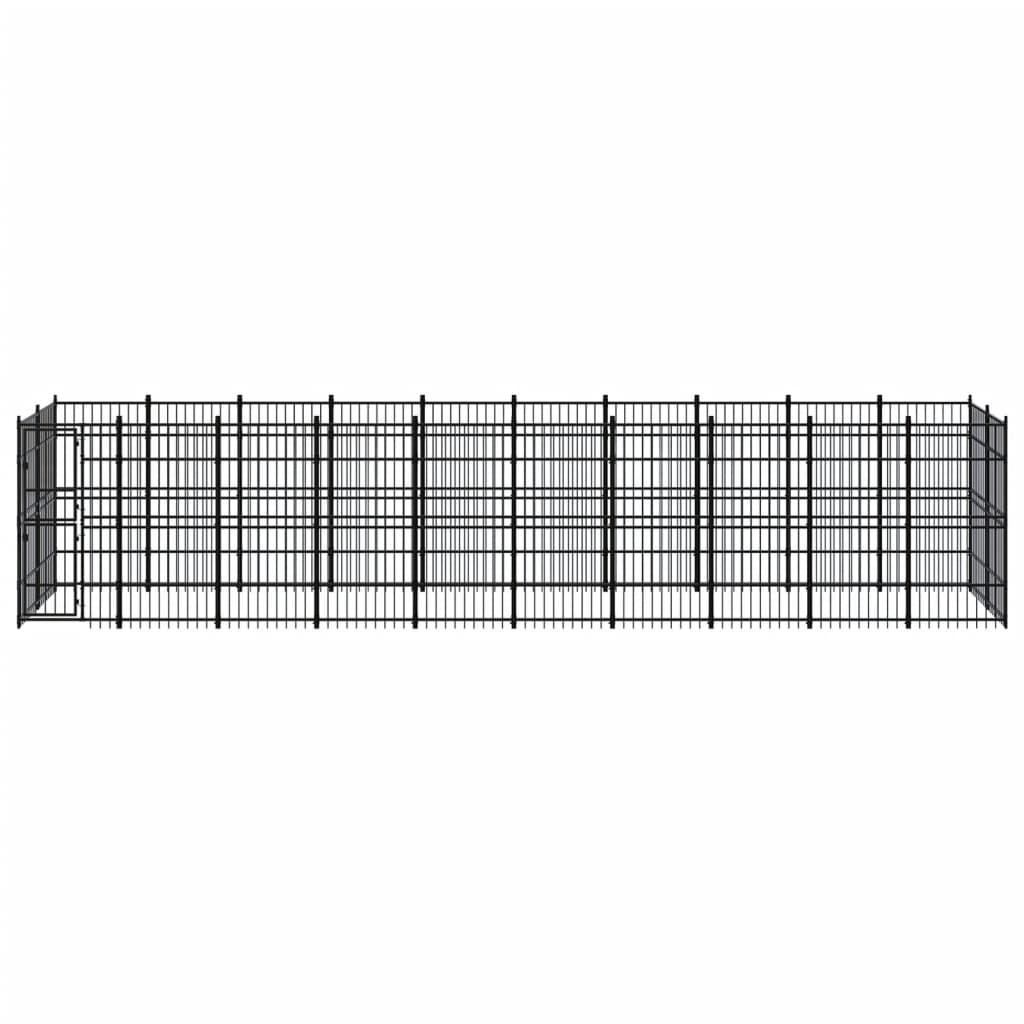 Outdoor Dog Kennel Steel 18.43 m²