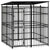 Outdoor Dog Kennel with Roof Steel 3.69 m²